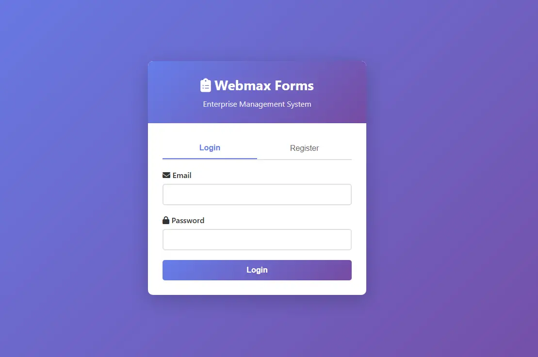 Webmax Forms Enterprise Management System