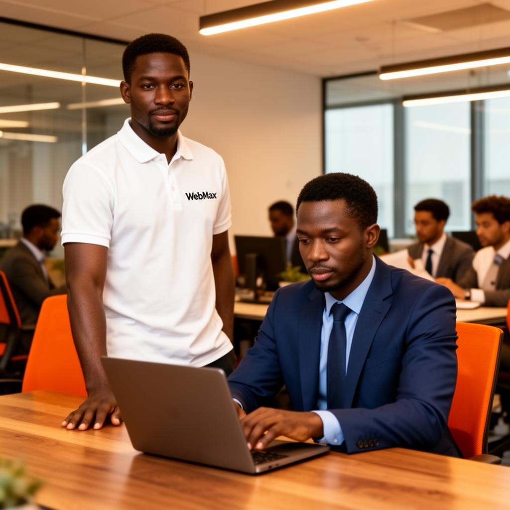 WebMax consultant working with a client