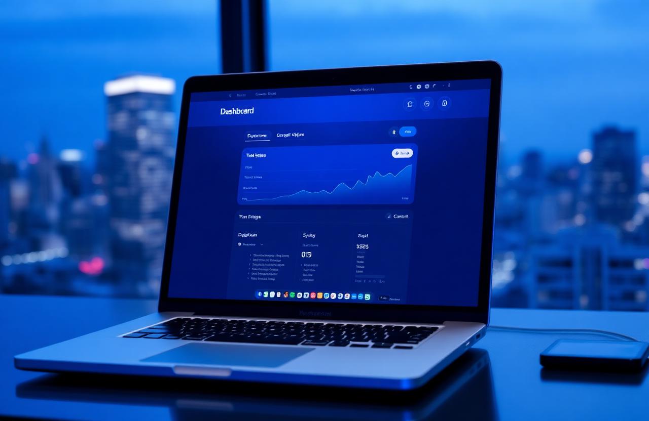 Operations dashboard on a laptop