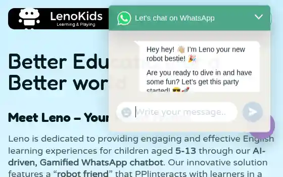 Portfolio image of LenoKids Learning Platform